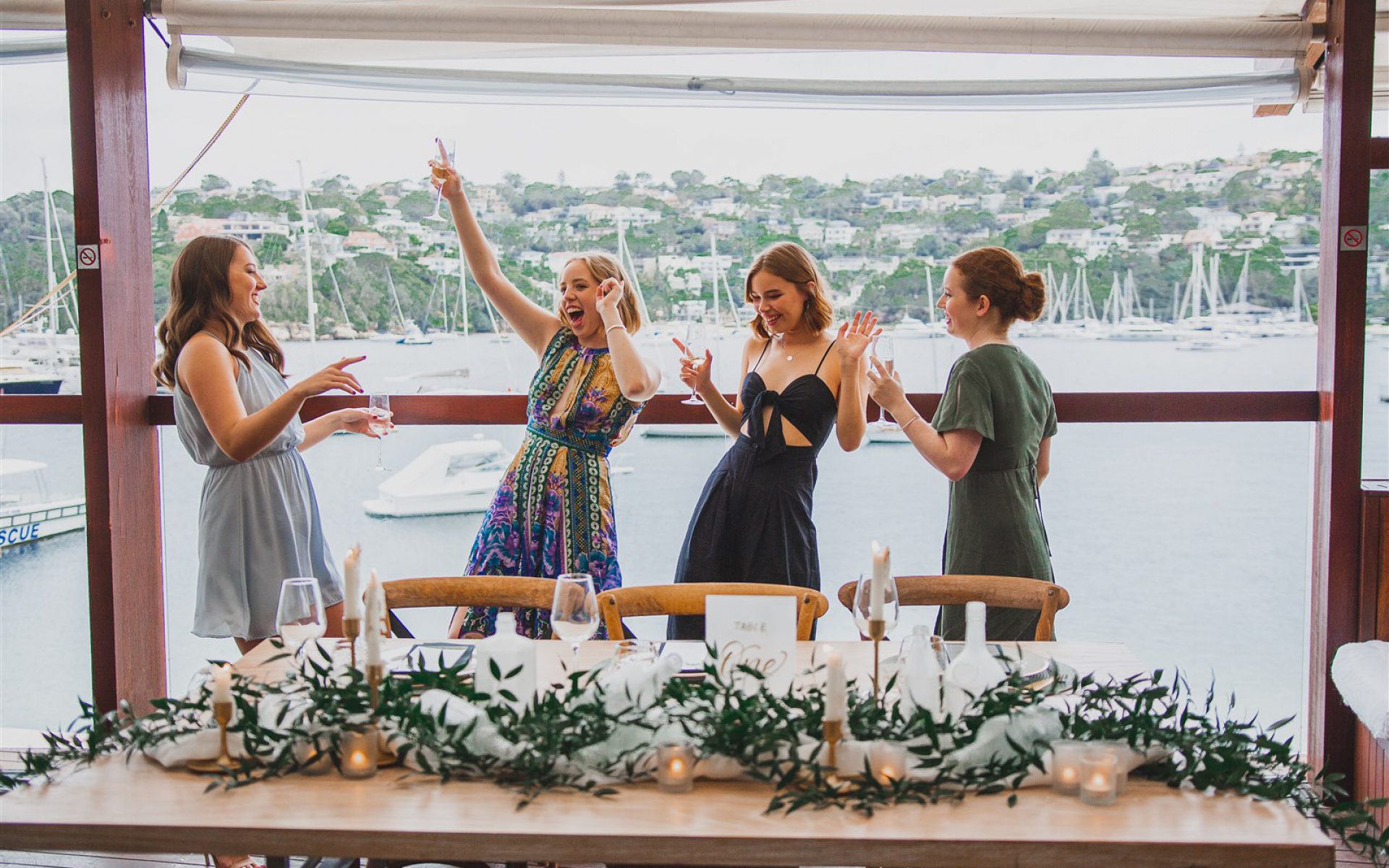 Bridesmaids Celebration Frosted Greens